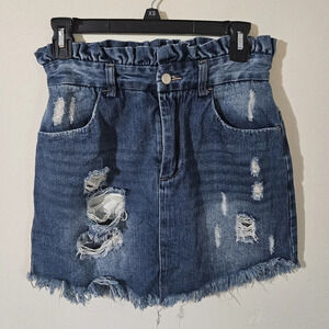 Hayden L.A. Distressed Mini Skirt